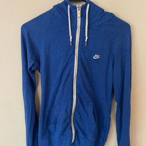 Size S blue Nike Zip Up hoodie